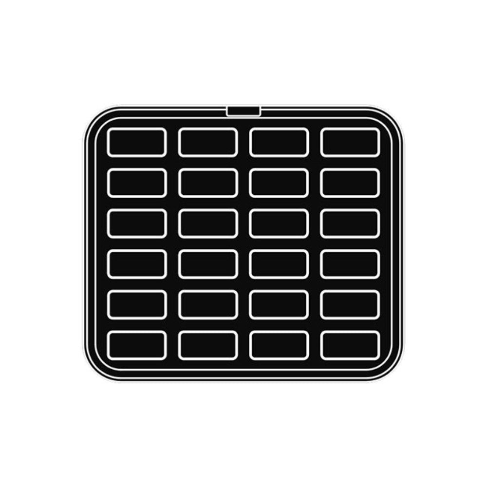 Pavoni Cookmatic PIASTRA-4 Rectangular Plates, 24 Cavities