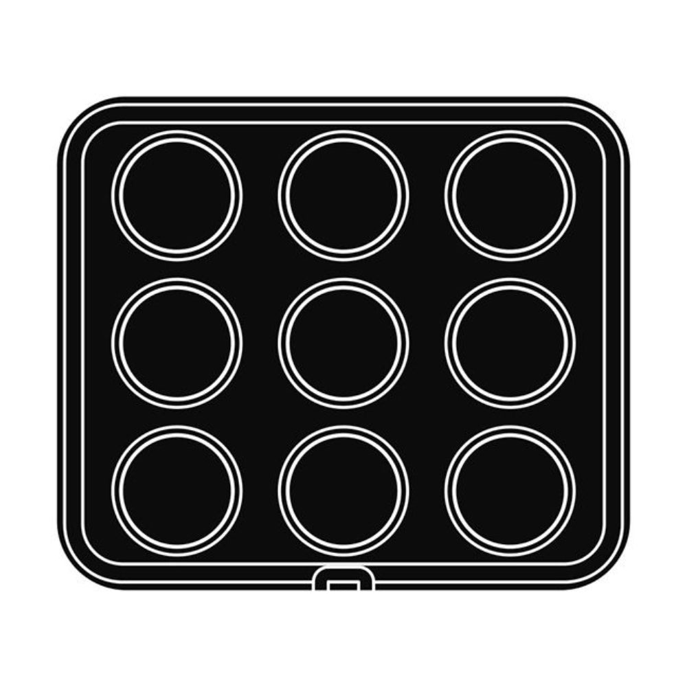 Pavoni Cookmatic PIASTRA-41 Round Plates, 9 Cavities