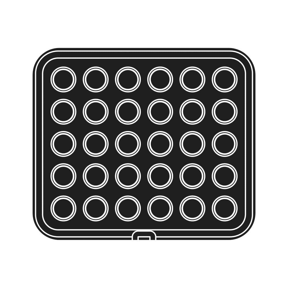 Pavoni Cookmatic PIASTRA-46 Round Plates, 30 Cavities