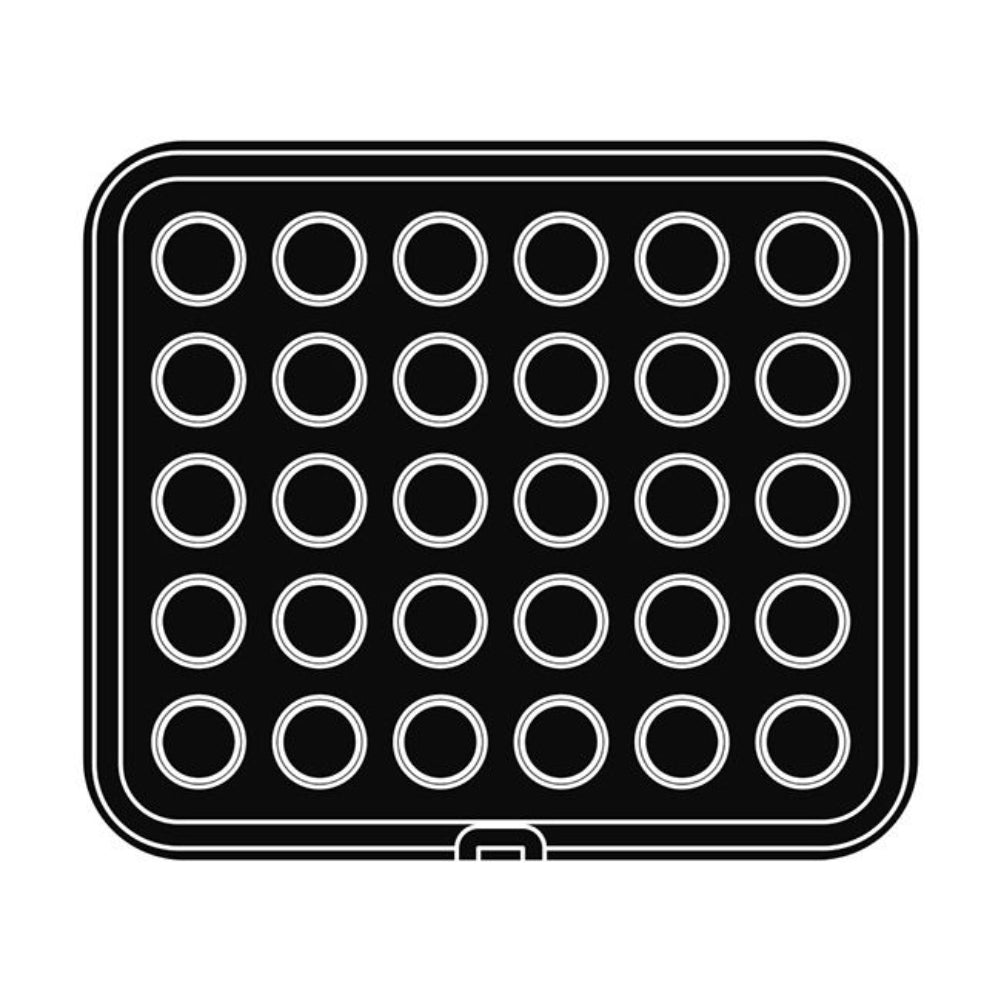 Pavoni Cookmatic PIASTRA-52 Round Plates, 30 Cavities