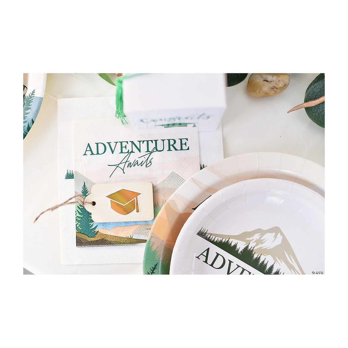 1 1/2" Gold Graduation Mortarboard Paper Sticker Roll – 100 Pc.