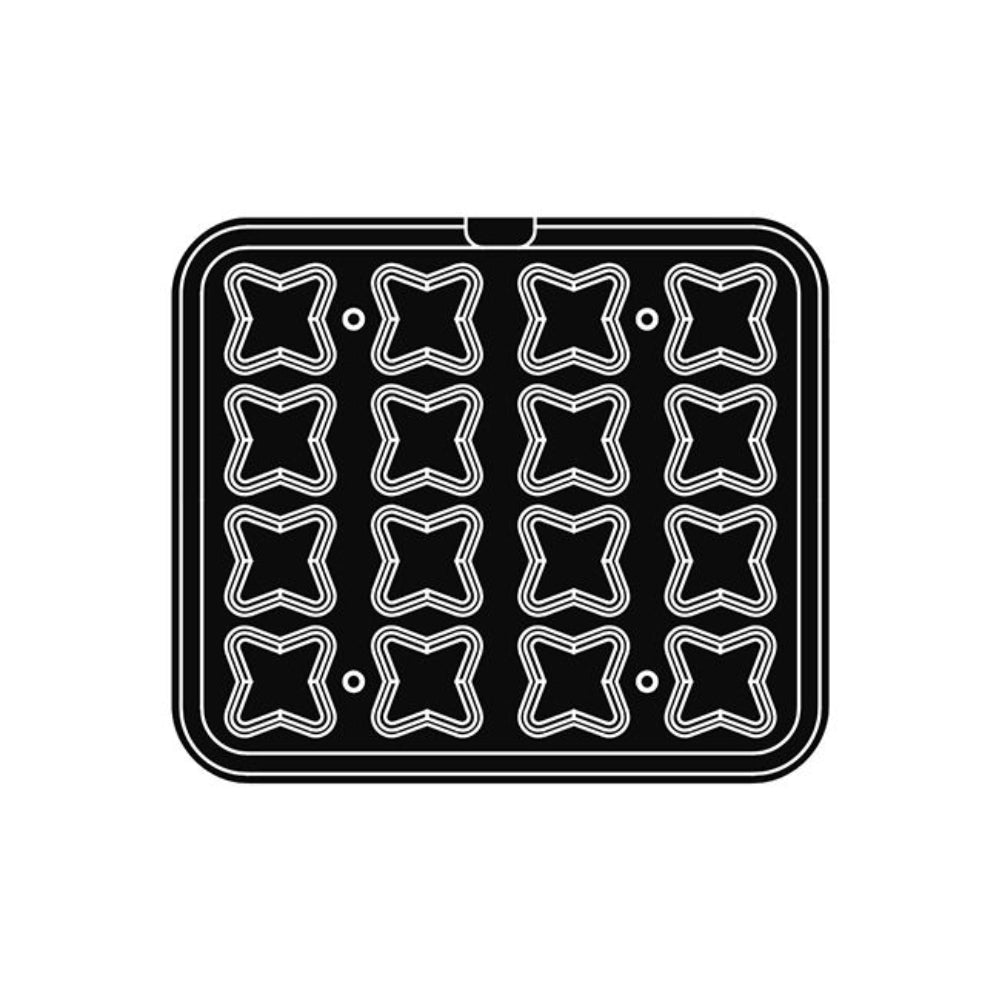Pavoni Cookmatic PIASTRA-H Festooned Star Plates, 16 Cavities