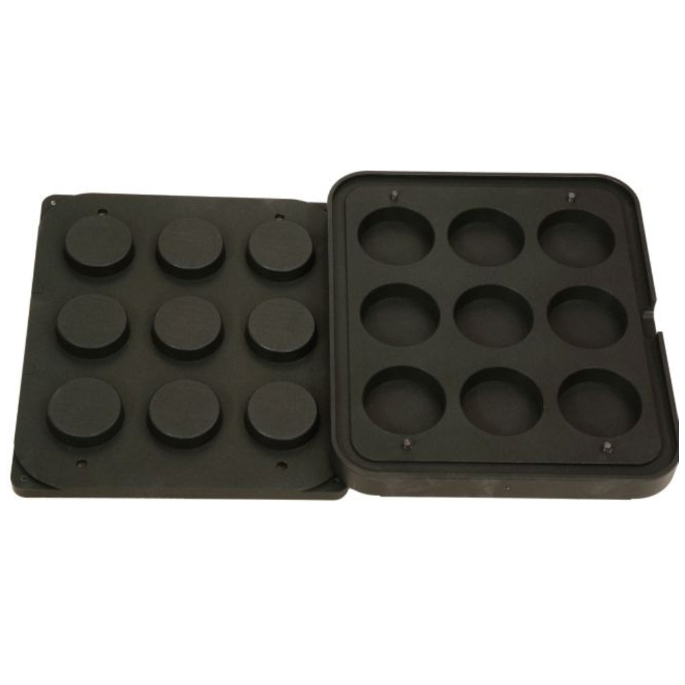 Pavoni Cookmatic PIASTRA-W Round Plates, 9 Cavities