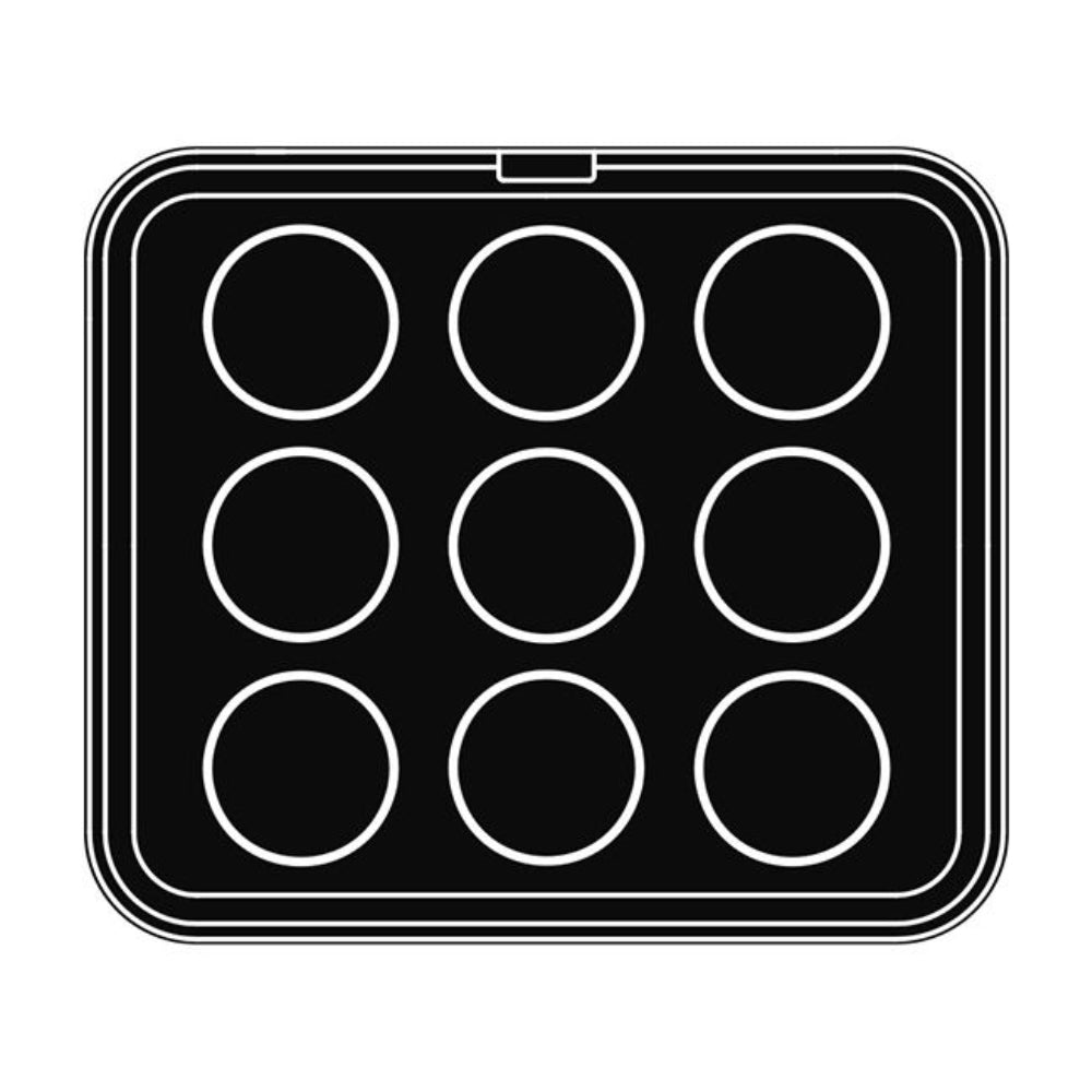 Pavoni Cookmatic PIASTRA-W Round Plates, 9 Cavities