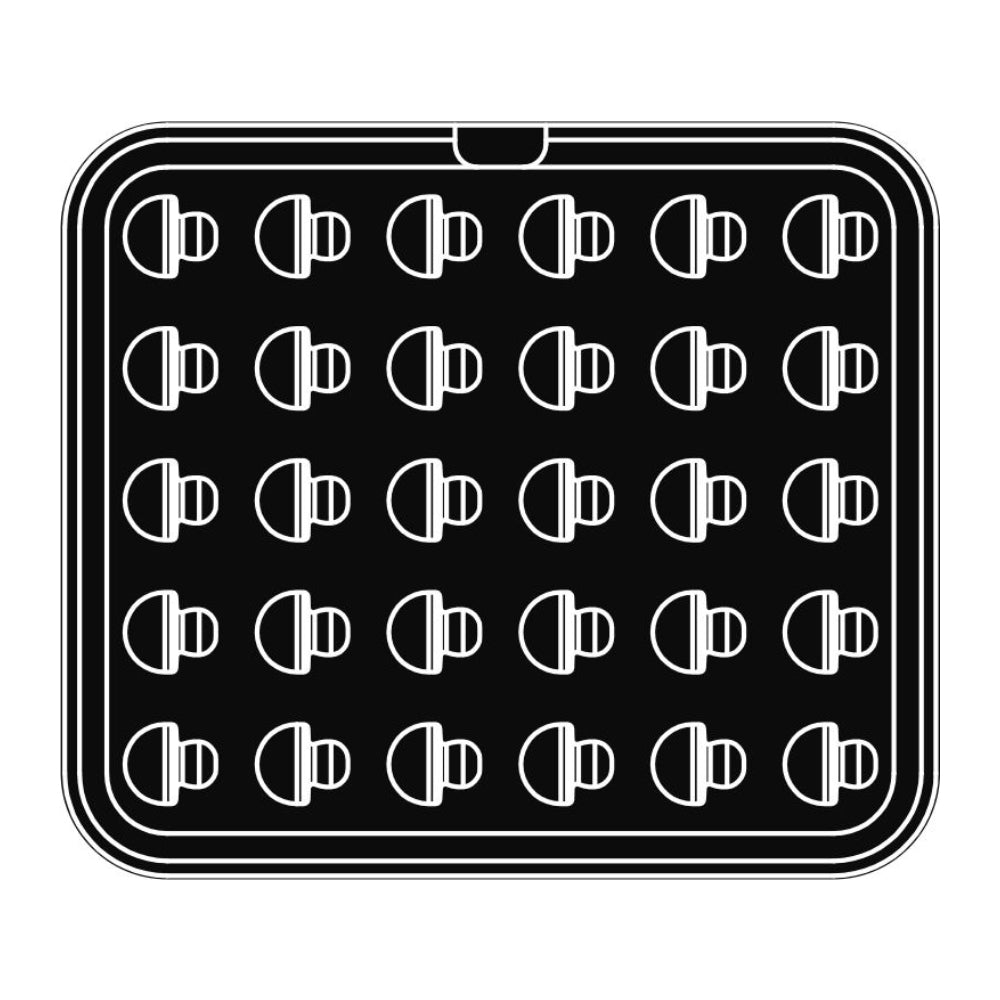 Pavoni Cookmatic PIASTRA-Y Mushroom Plates, 30 Cavities