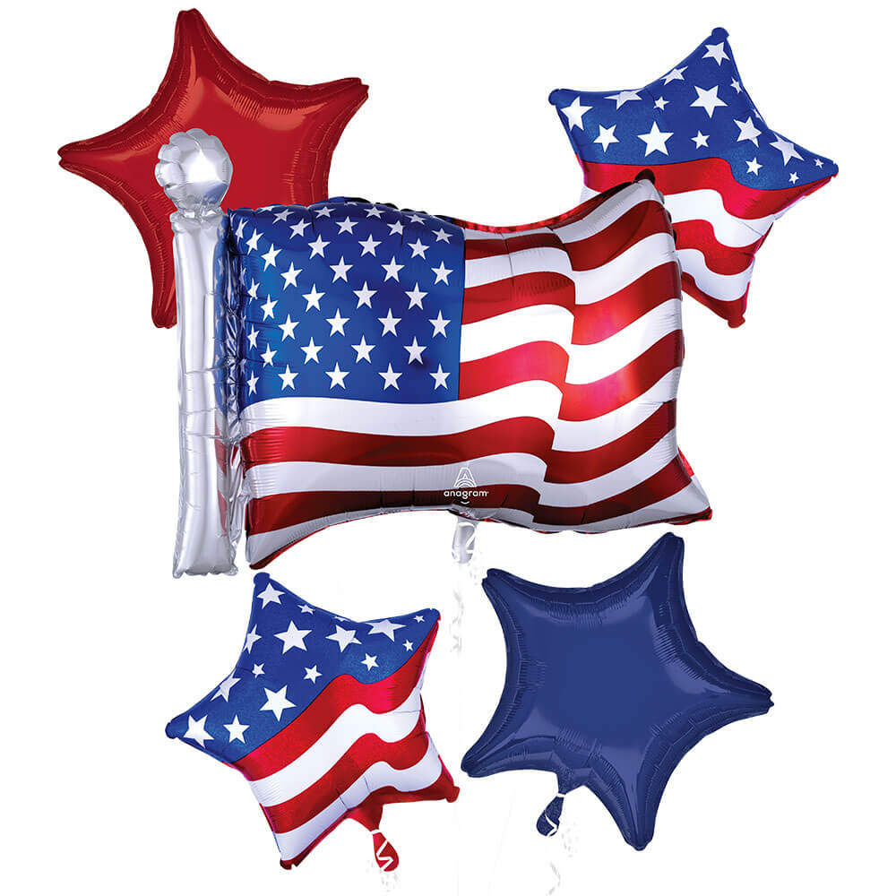 Patriotic, Balloon Set, Foil Balloons, Fourth July, Party Decor, Anagram, Balloon Set, Party Ball, Helium Ball, Air Inflate, 4th july/ gradution (laballoons)
