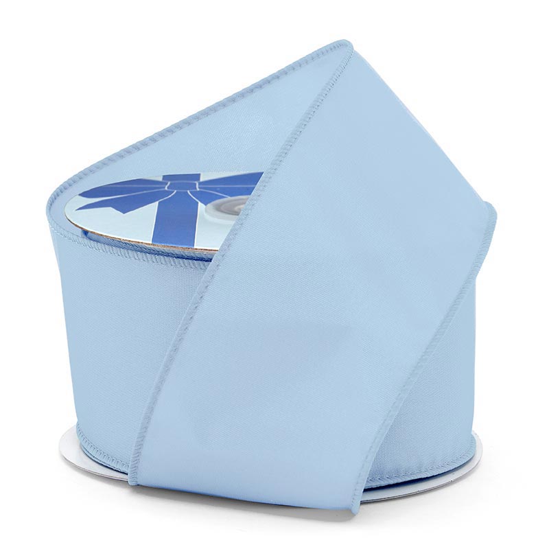 Cast-Over Wired Satin Ribbon – Antique Blue, 12 1/2'' x 36 yd (12 Rolls)