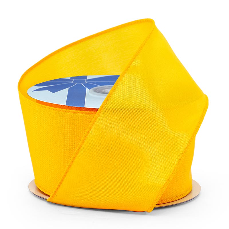 Cast-Over Wired Satin Ribbon - Dandelion - 12.5" x 35 Yards - 11 Rolls