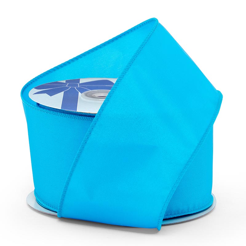 Cast-Over Wired Satin Ribbon - Turquoise - 18.5" x 41 Yards - 17 Rolls