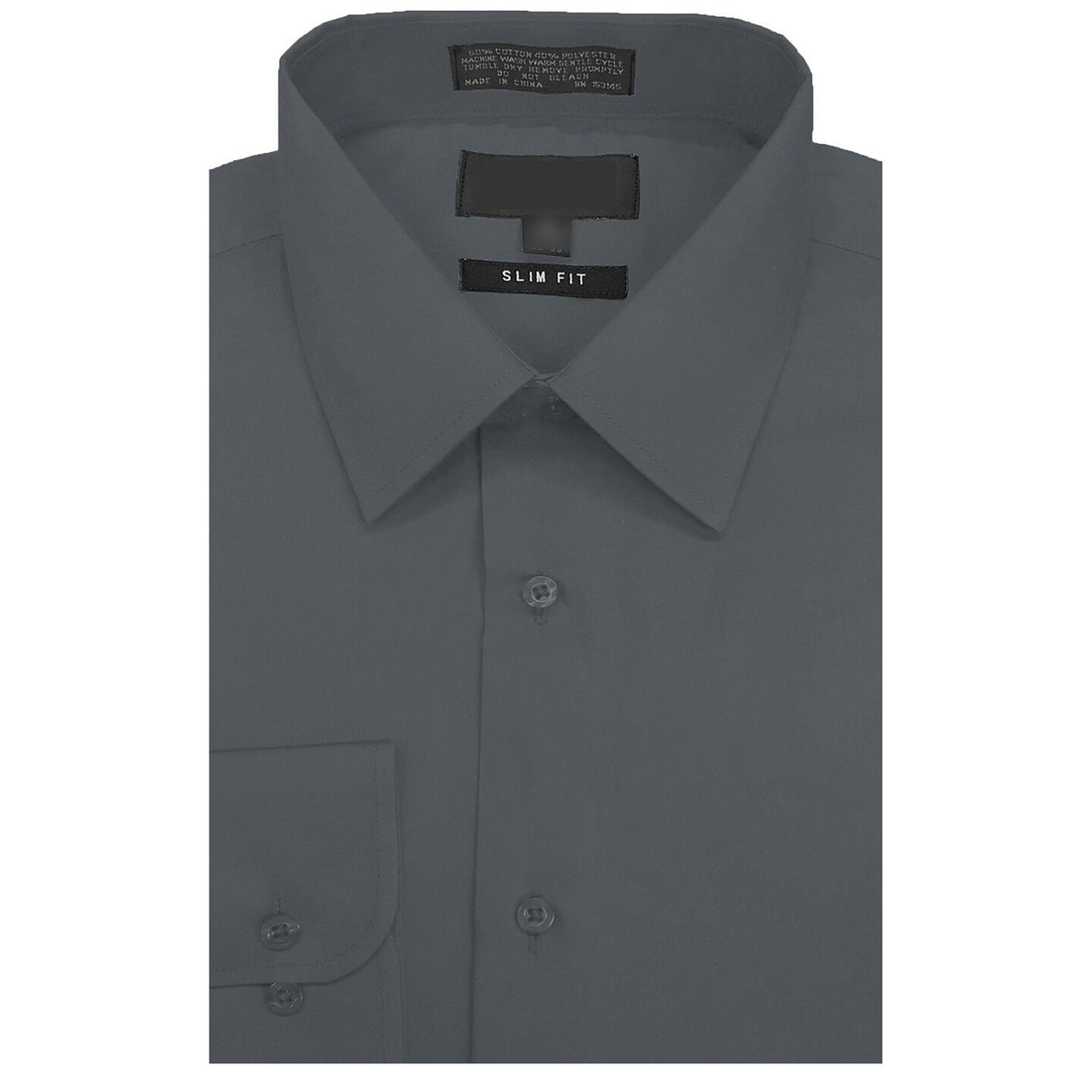 চারকোল স্লিম ফিট লম্বা হাতা পোলো শার্ট