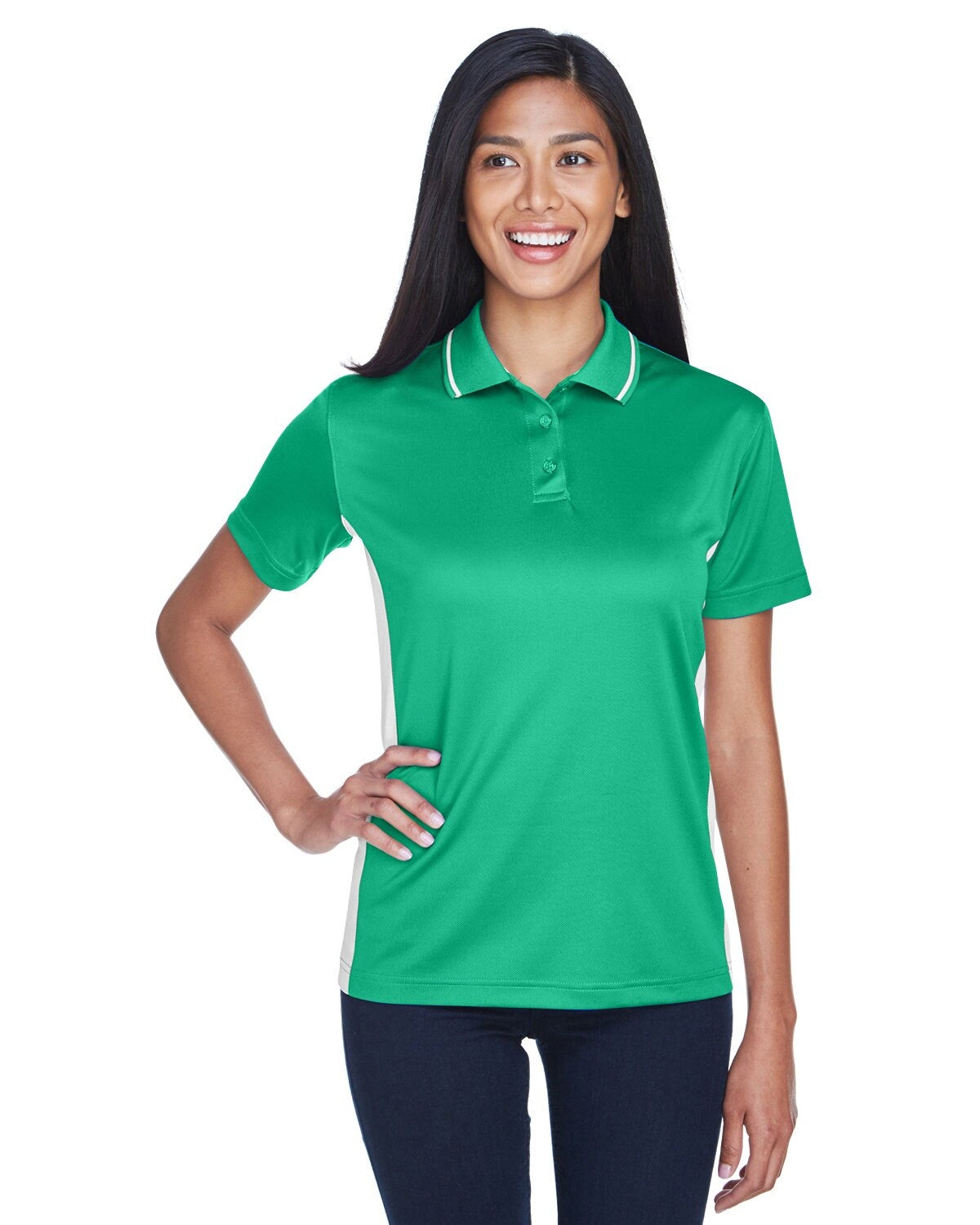 UltraClub® Ladie's Cool & Dry Sport Two-Tone Polo