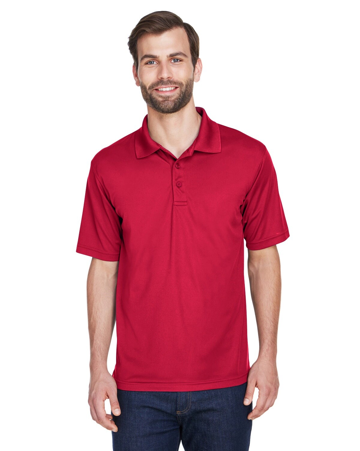 UltraClub® Men's Cool & Dry Mesh Pique Polo