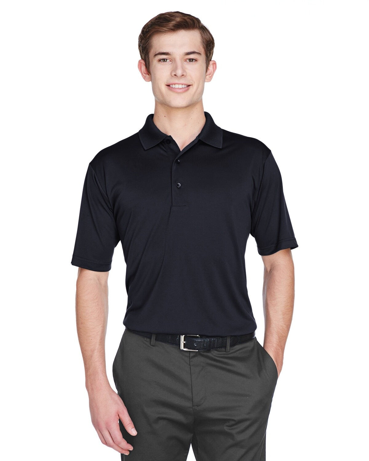 UltraClub® Men's Cool & Dry 8-Star Elite Performance Interlock Polo