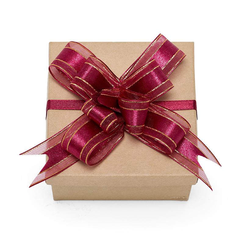 4" Elegance Fabric Butterfly Bows Burgundy/Gold Color 50 each / package