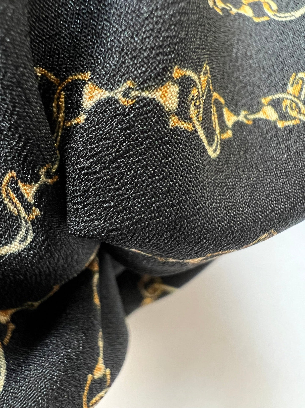 Polyester Crepe Printed Beige & Black