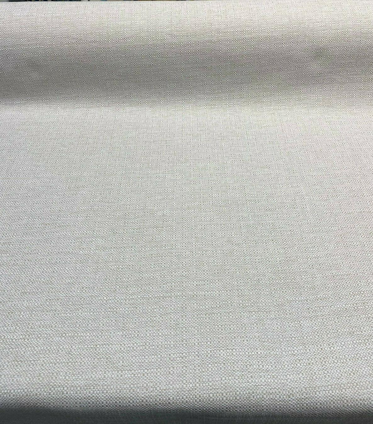 Sampson Chenille Performance Upholstery Fabric - Sea Salt White, Solid, 58" Width (1 Yard)