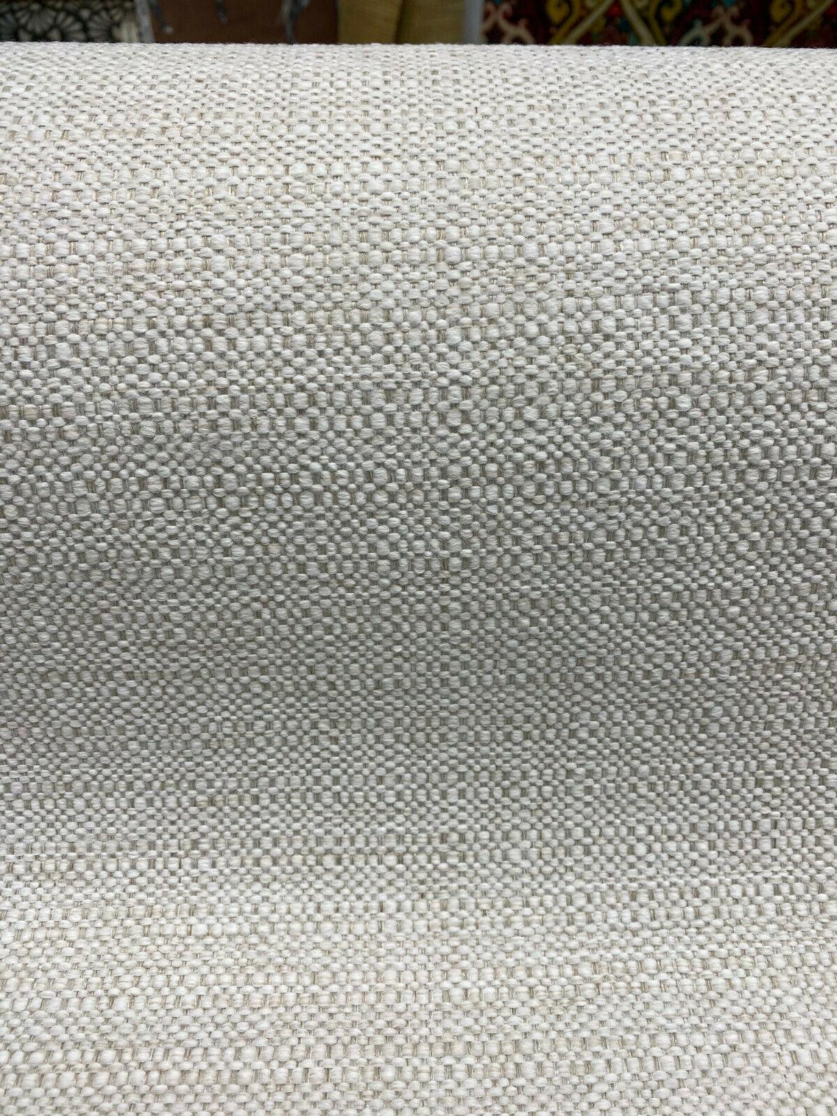 Sampson Chenille Performance Upholstery Fabric - Sea Salt White, Solid, 58" Width (1 Yard)