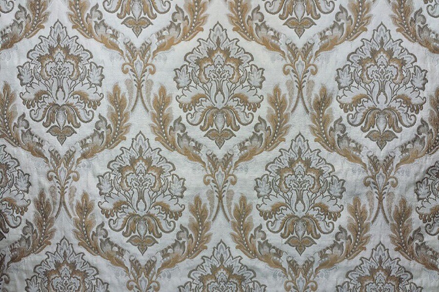 1 Yard Leesburg Upholstery Fabric with Striking Repeat Design