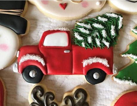 Ann Clark Extra Large Vintage Pickup Truck with Christmas Tree Cookie Cutter, 5"
