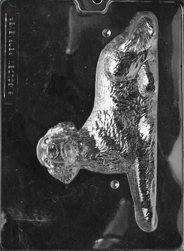 3D Golden Retriever Chocolate Mold - Front