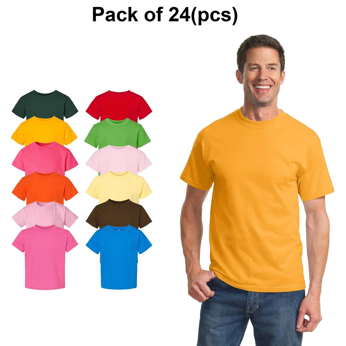 24 Pack: Gildan® Mens Short Sleeve DryBlend T-Shirt