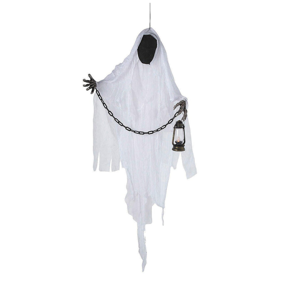 5 Ft Hanging Faceless Ghost Lantern Chain Halloween Decoration
