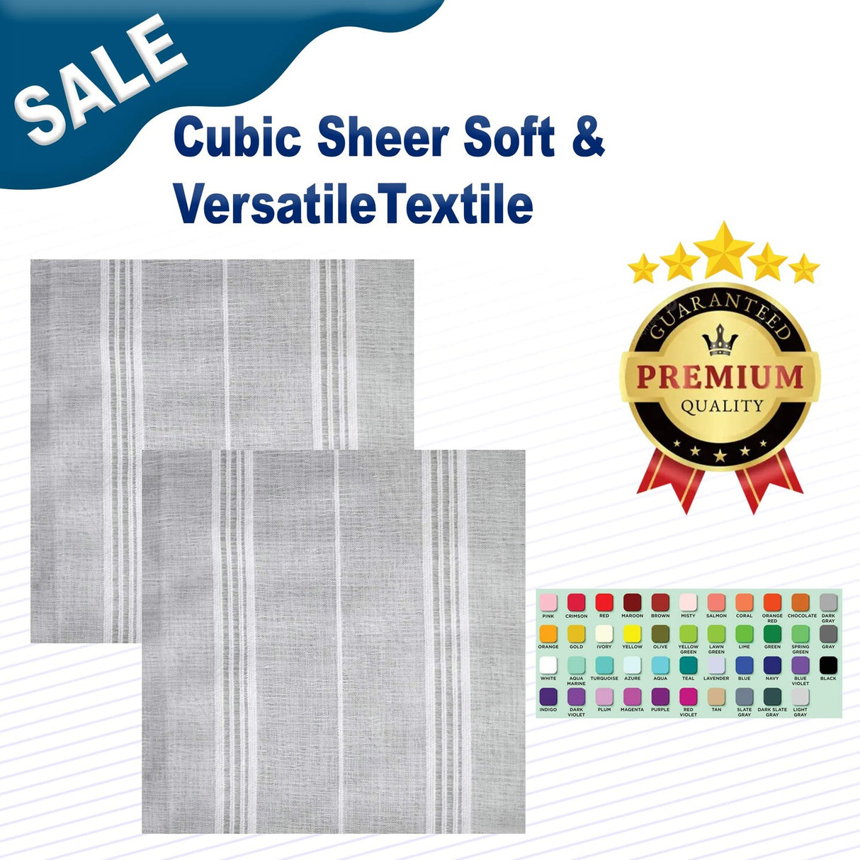 1 Yard Cubic Sheer Soft & Versatile Textile