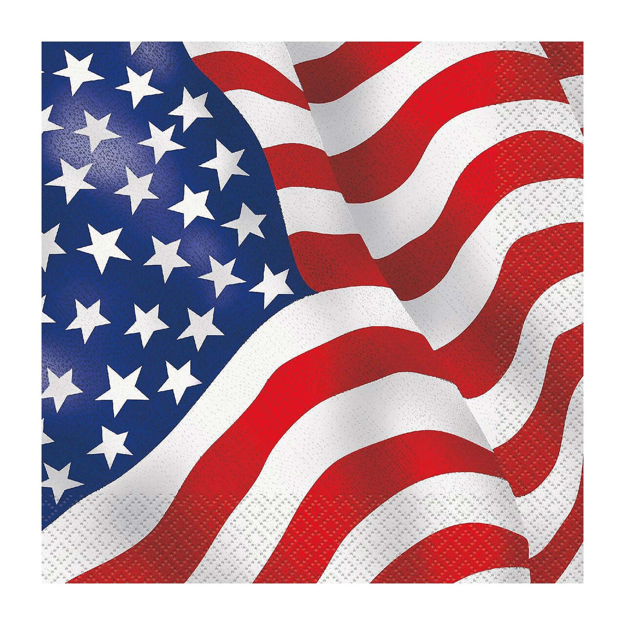 Patriotic USA Flag Beverage Napkins 16ct