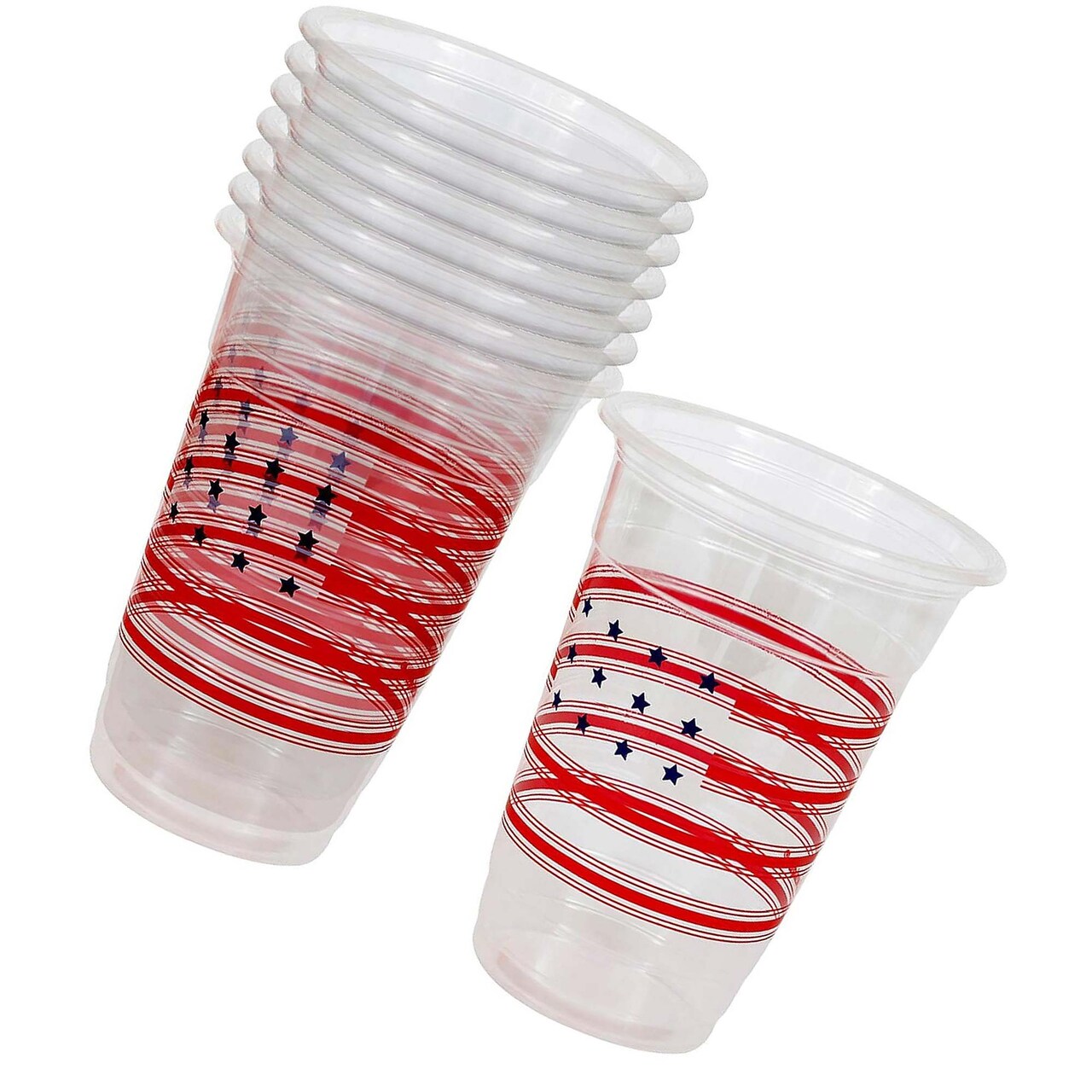 Peppy Patriotic 16oz Plastic Party Cups 8ct