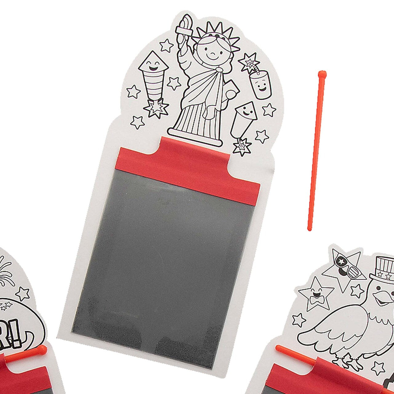 3 1/4" x 6 3/4" Color Your Own Patriotic Cardstock Magic Screens 12 Pc.
