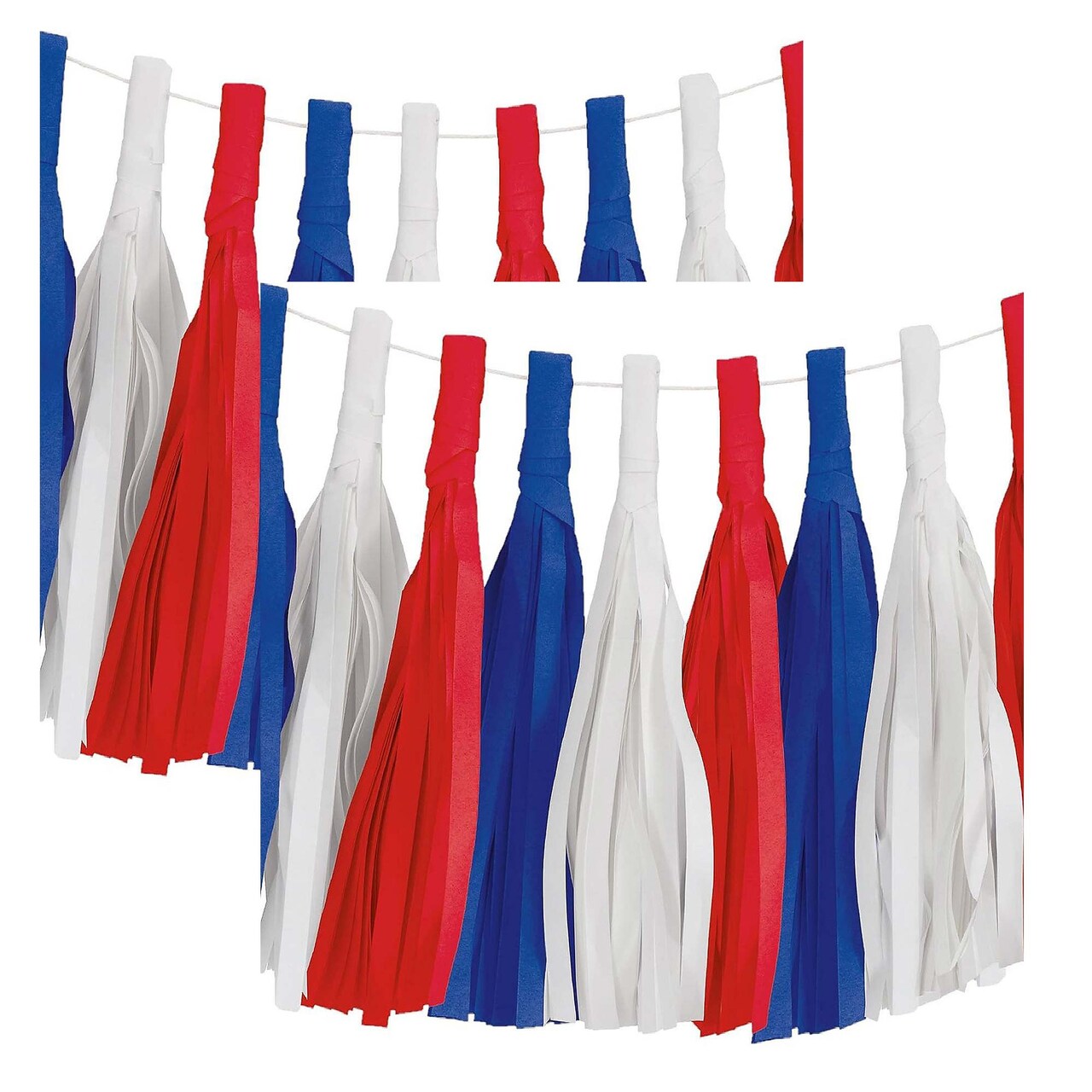Patriotic Paper Tassel Garland 7Ft