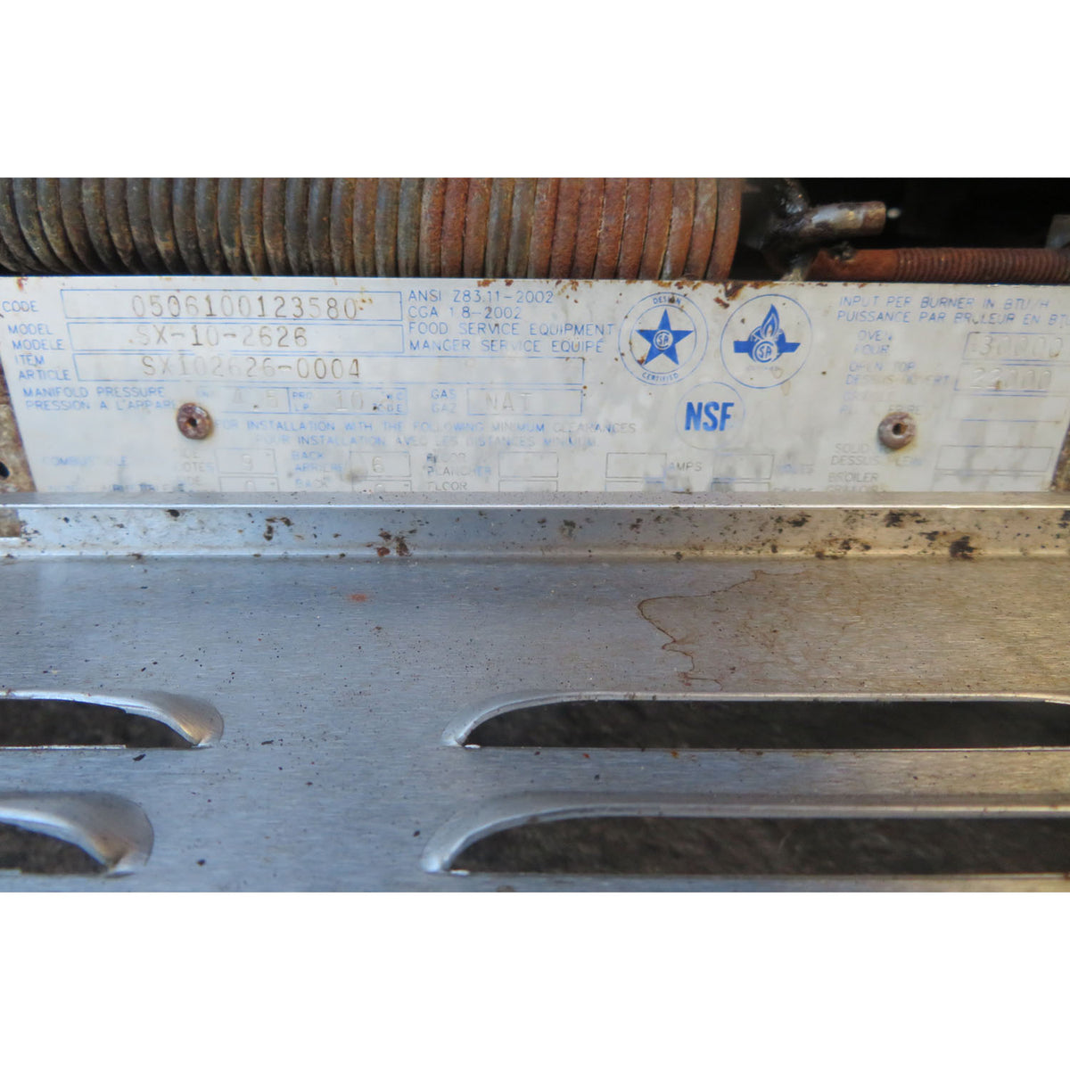 Garland 10 Burner Natural Gas Range Model SX-10-2626, Used Very Good Condition