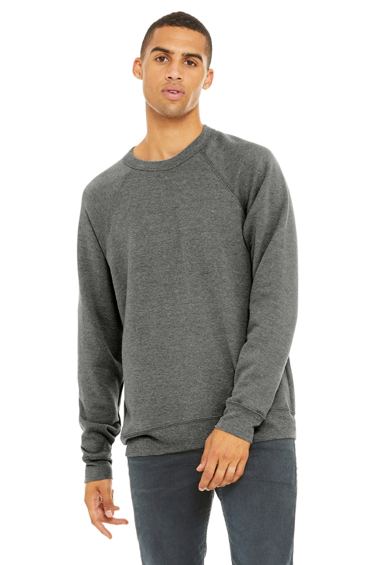 BELLA + CANVAS® Sponge Fleece Raglan Long Sleeve Crewneck Sweatshirt