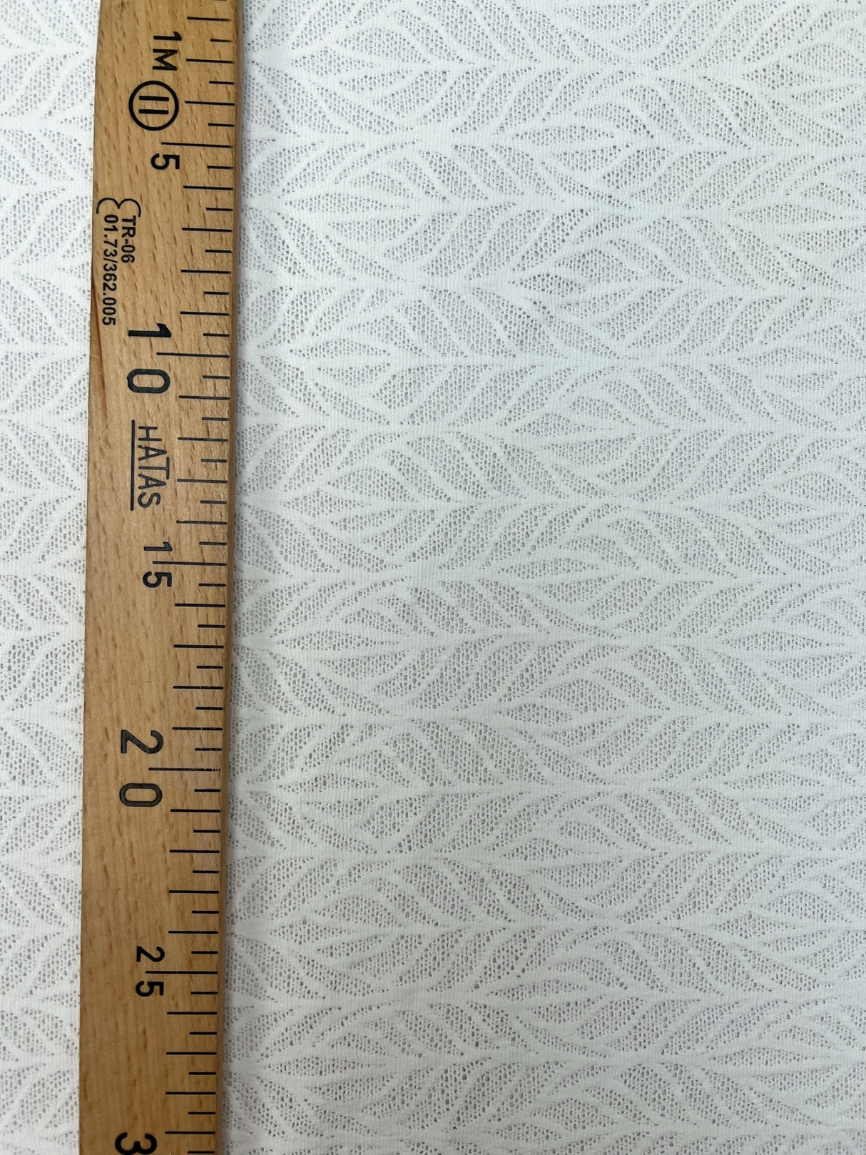 Polyamide Elastane Knitted Floral White Fabric