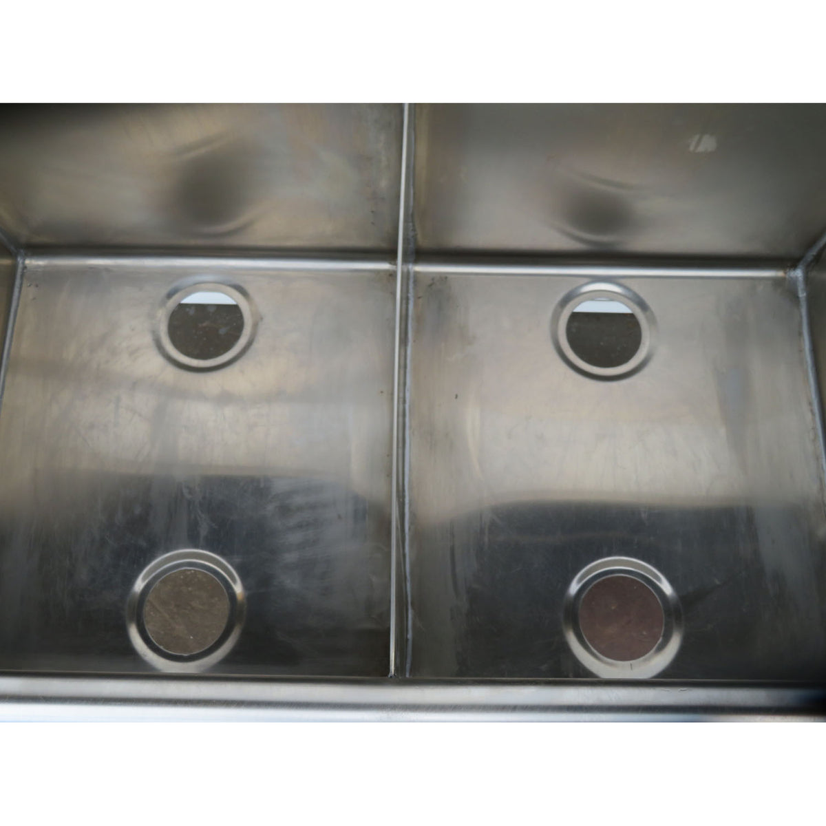 Custom Stainless 3 Compartment Sink, 58.5" Wide, 19" X 26.5" X 16"D Per Compartment