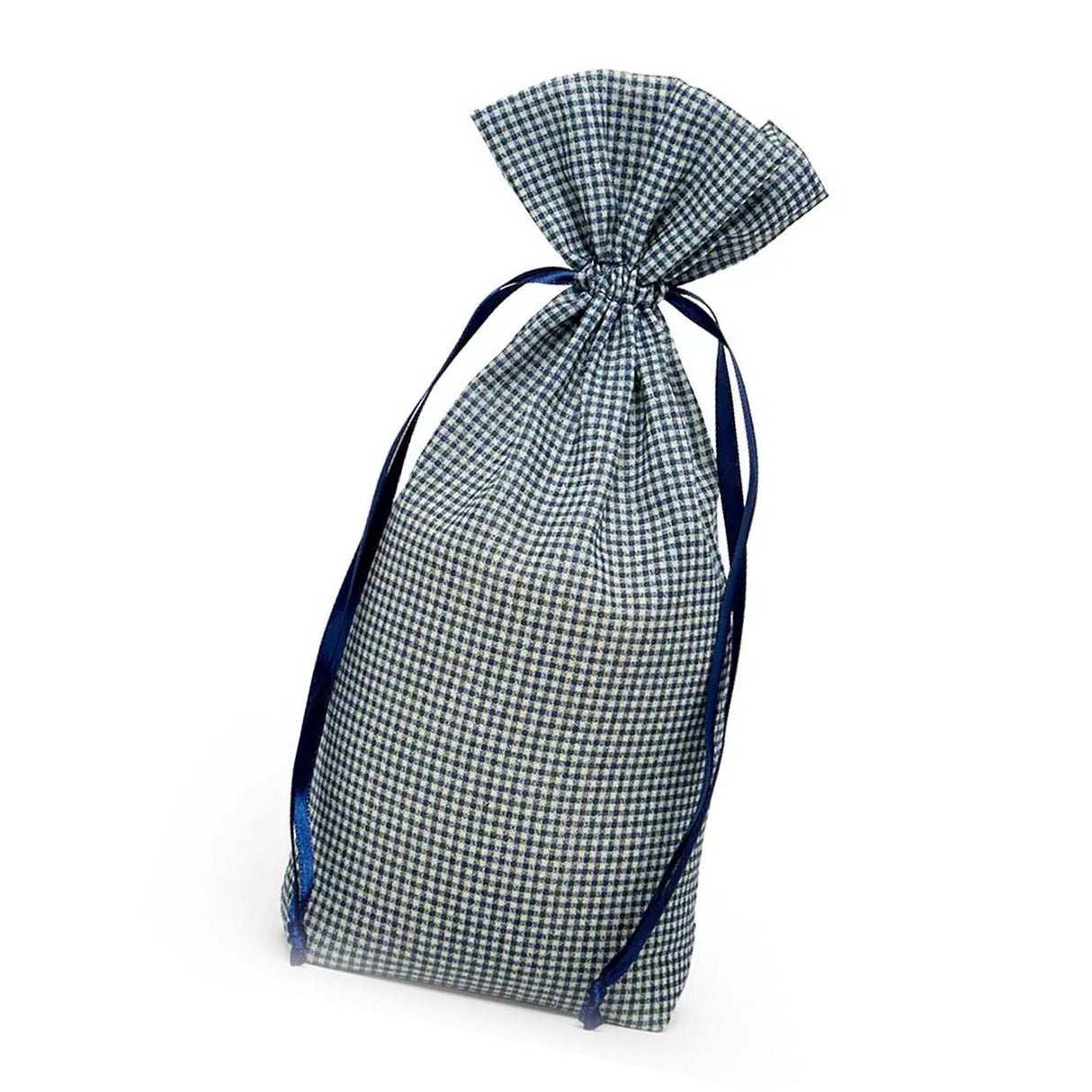 Classic Gingham Cotton Bag 5 5/8" x 1 5/8" x 10 3/8"