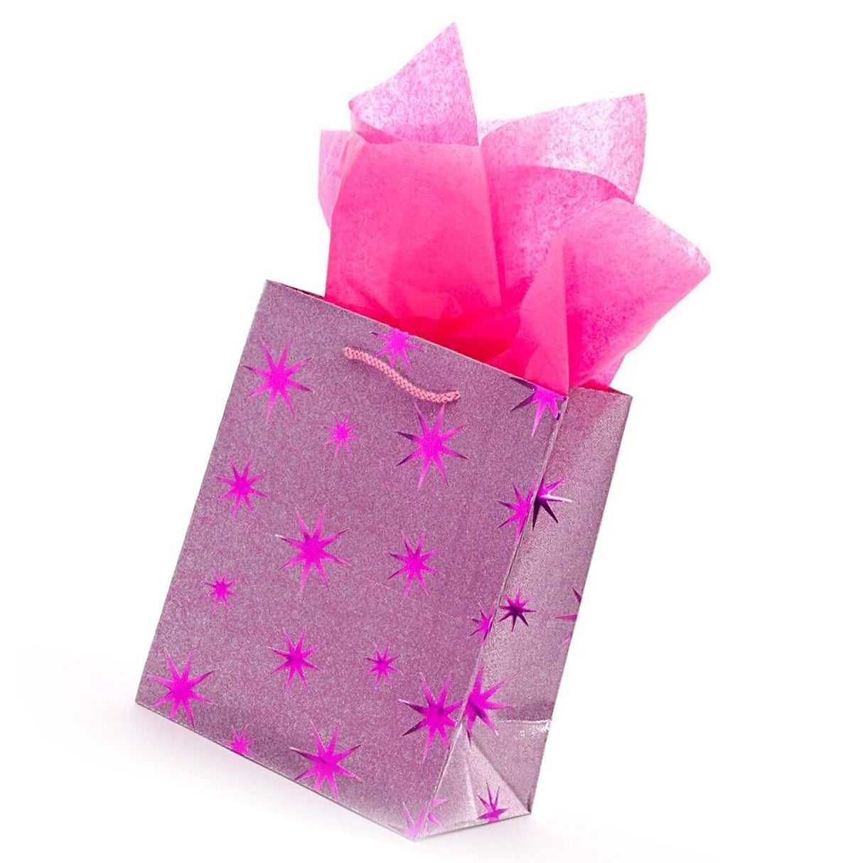 Chic Metallic Star Tote 7.88" x 4.5" x 9.75"