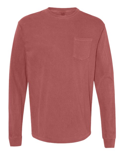 Comfort Colors Unisex Garment-Dyed Heavyweight Long Sleeve Pocket T-Shirt