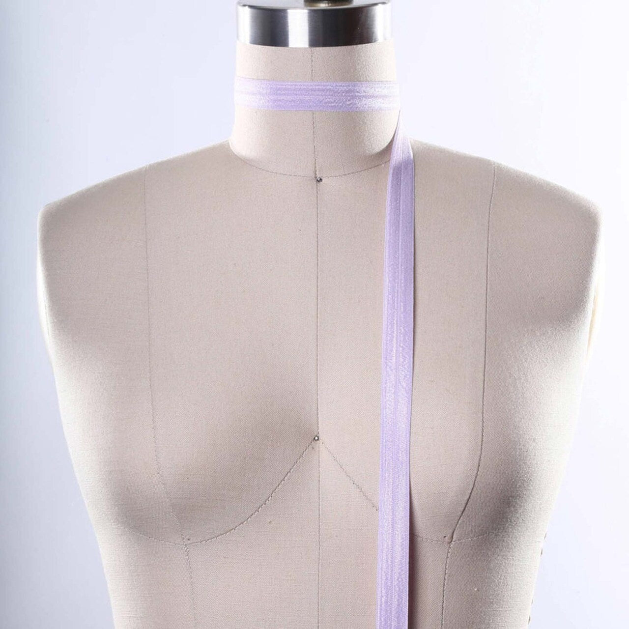 5/8" 3 Yards Lavender Fold Over Elastic Trim Light Purple Sewing Stretch Bias for Crafts