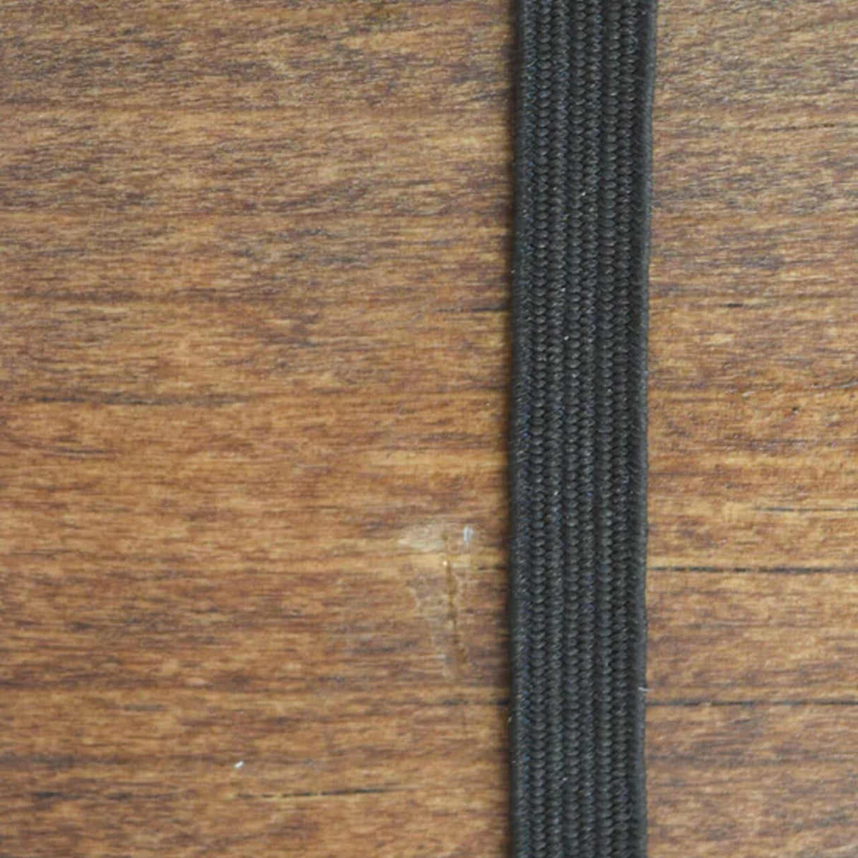 3/8" Black Flat Braided Durable Elastic Cord 5 Yards