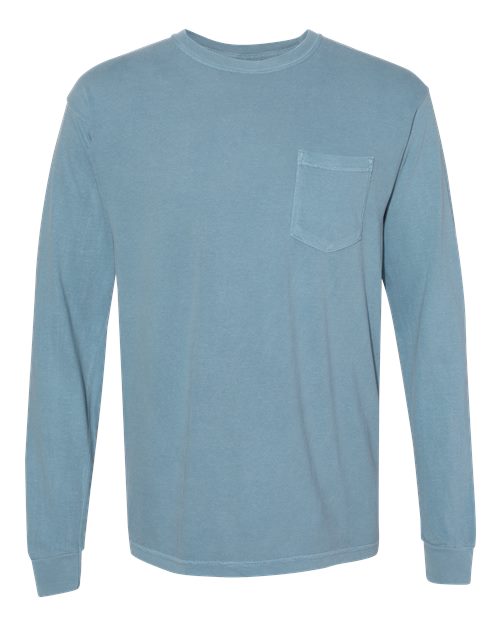 Comfort Colors Unisex Garment-Dyed Heavyweight Long Sleeve Pocket T-Shirt