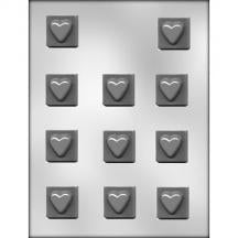 Heart On Square Chocolate Mold