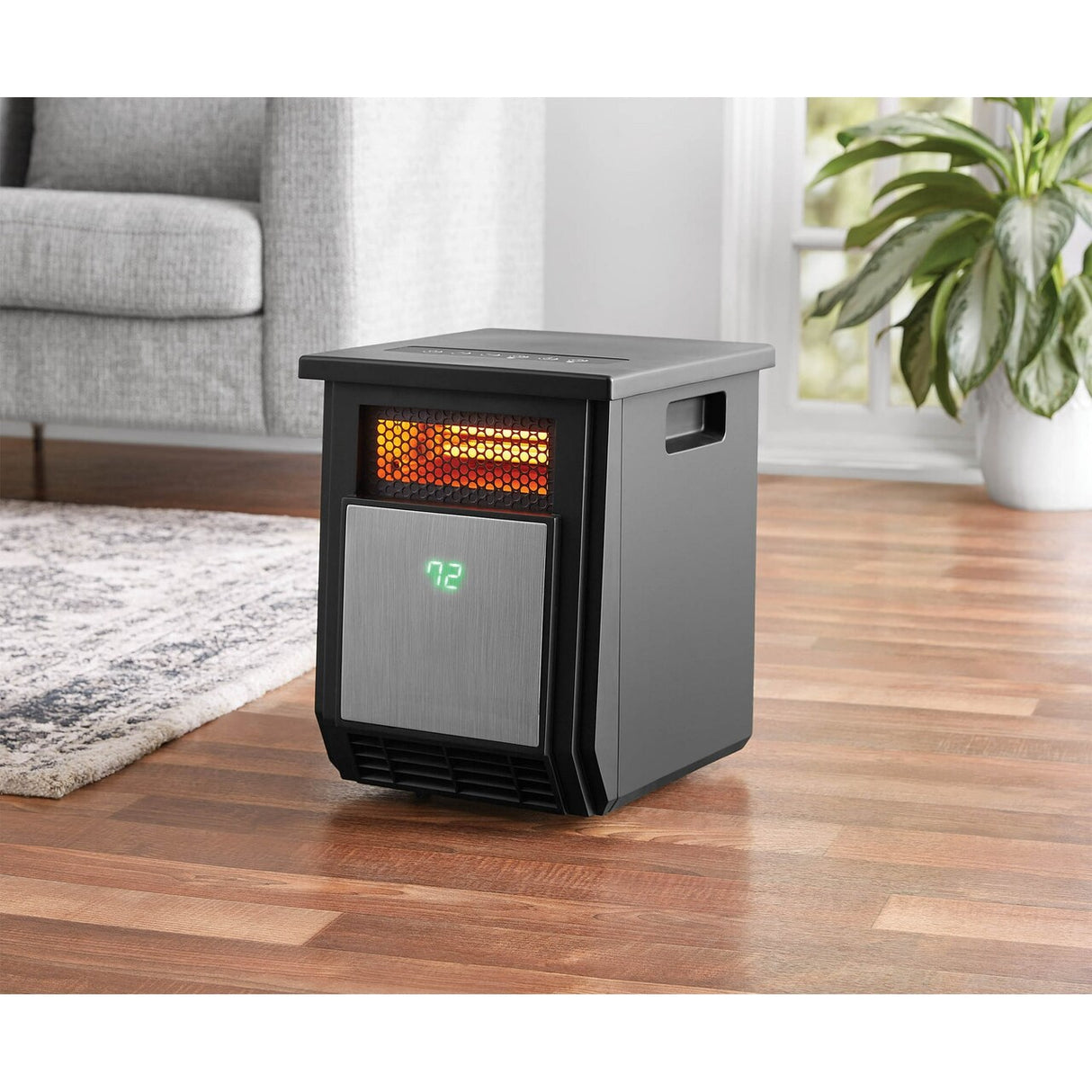 Mainstays 1500W Electric Infrared Cabinet Space Heater Indoor Portable with Timer and Remote