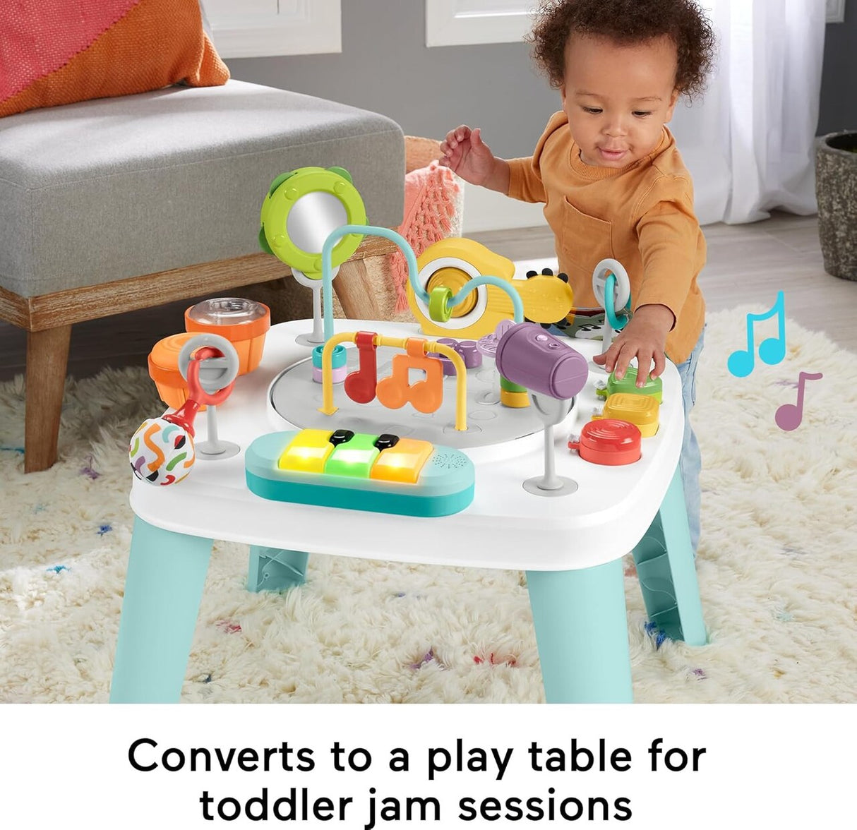 Fisher-Price HNR23 3-in-1 Hit Wonder Activity Center – Interactive Play for Ages 4–9 Months