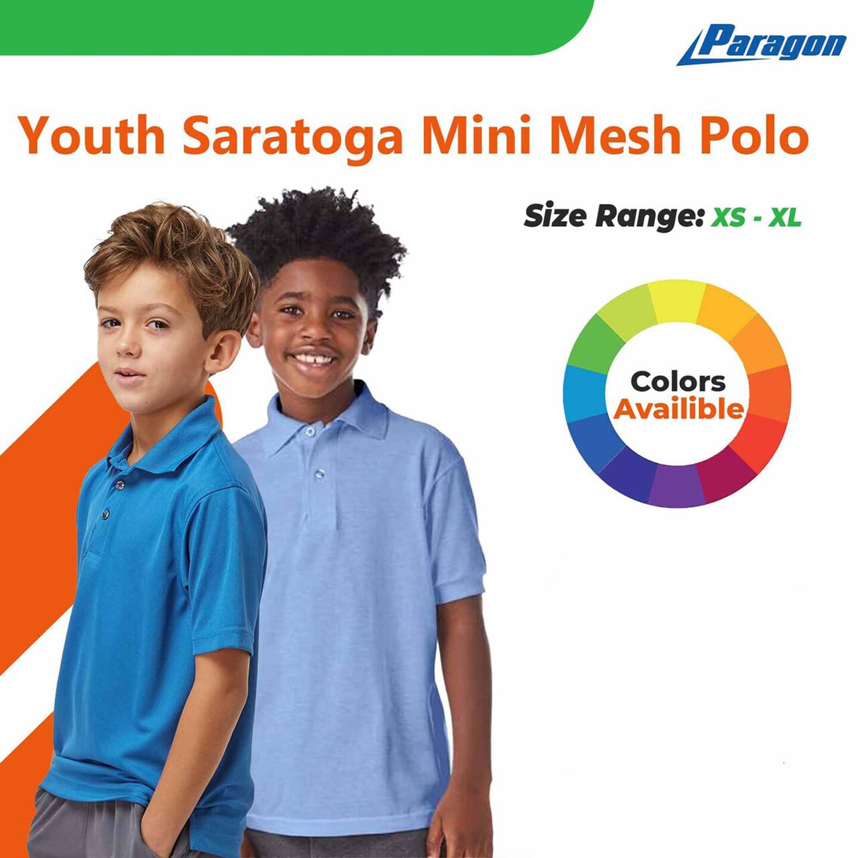 Paragon® Youth Saratoga Performance Mini Mesh Polo