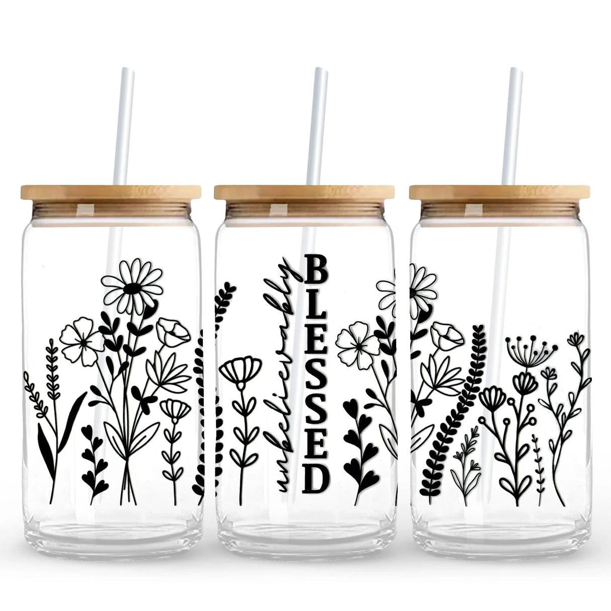 UV DTF Wrap - Unbelievably Blessed (9.7" x4.3")