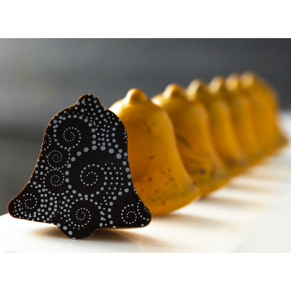 Greyas Polycarbonate Chocolate Mold, Bell by Luis Amado, 24 Cavities