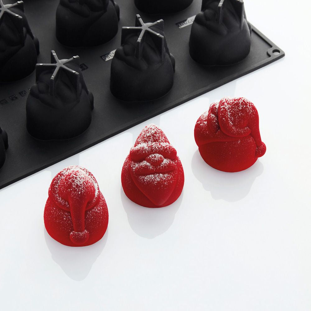 Pavoni Pavoflex PX4389 Silicone Santa Claus Mold, 12 Cavities