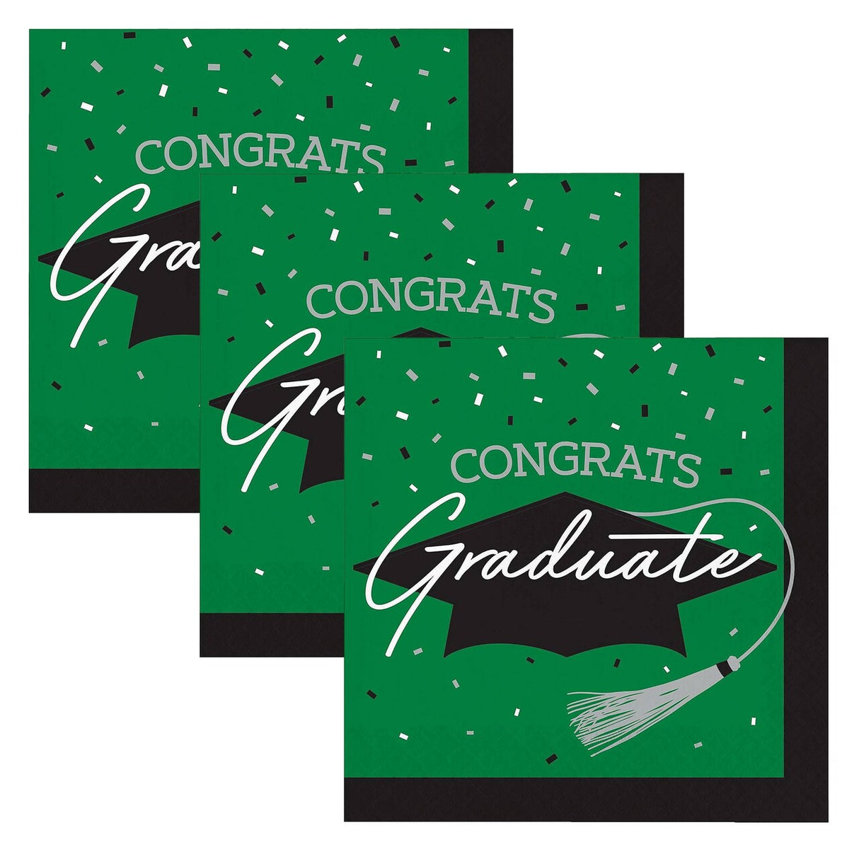 Creative Converting School Spirit Green Graduation Napkins – 108ct