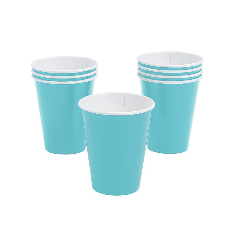 9 oz School Bus Yellow Paper Party Cups – 24 Count Disposable Set